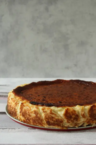 stock image Basque Burnt Cheesecake  San Sebastin's Culinary Delight