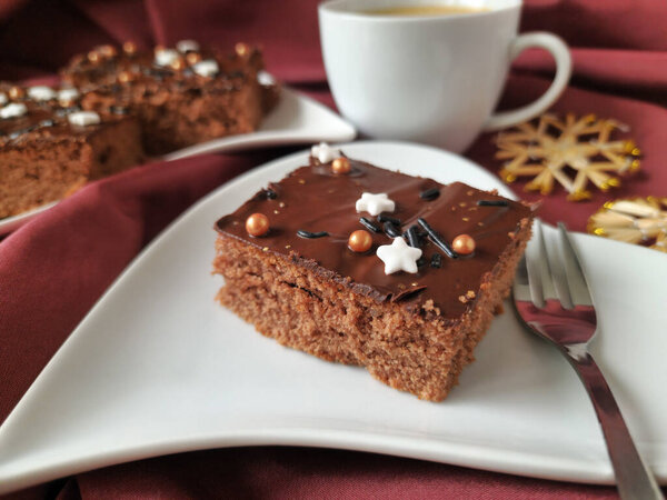 Праздничные мягкие пряники с кофе