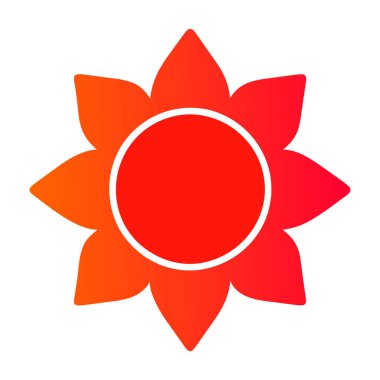 Çiçek Simgesi modada düz. Web sitenizin tasarımı için bahar sembolü, logo, uygulama, UI