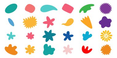 Tatlı pastel tonlarda serbest stil. Basit tasarım şablonu. Çocuklar tarafından çizilmiş figürler.