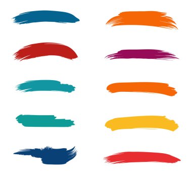 Renkli fırça darbeleri.