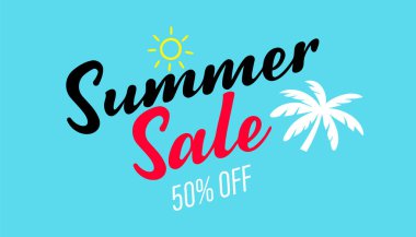 Colorful Summer sale background layout banners design. Horizontal poster, greeting card, header for website.