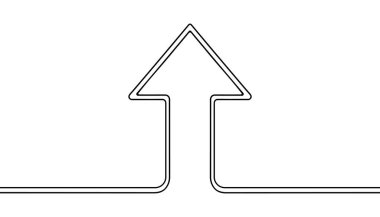 Bir adamın merdivenden yukarı ok atarak yürümesinin iş konsepti çizimi. Motivasyon kavramı