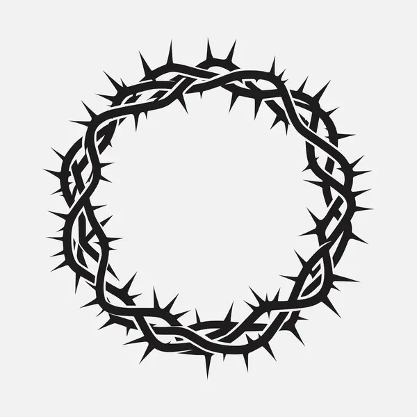 Dikenli taç. Kilise logosu. Hristiyan sembolleri. İsa 'nın dikenli tacı.
