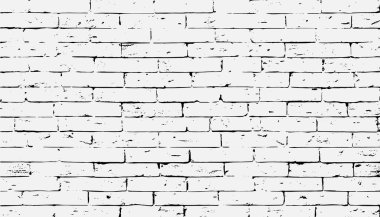 Beyaz tuğla duvar doku sorunsuz vektör çizim