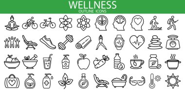 Sağlık simgeleri koleksiyonu. Web sitesi için mükemmel