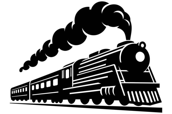 Train emblem, logo icon Vector