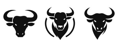 Bull Vector. Kızgın boğa logosu.