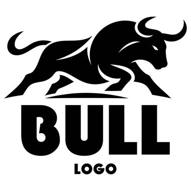 Bull Vector. Kızgın boğa logosu.