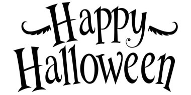 Mutlu Cadılar Bayramı Metin Bayrağı, Vektör.