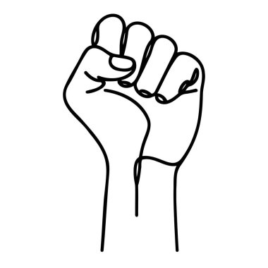 Devamlı çizgi çizimi yap. El hareketlerinin işareti ya da sembolü. Aile kavramı için beyaz arkaplanda bir çizim çizimi çizilmiş resim karalaması.