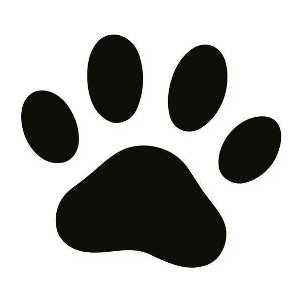 Paw print pet shop konsepti.