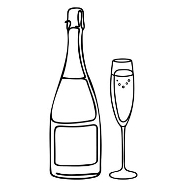 Bardaklı şampanya. Tek çizgi devam ediyor..