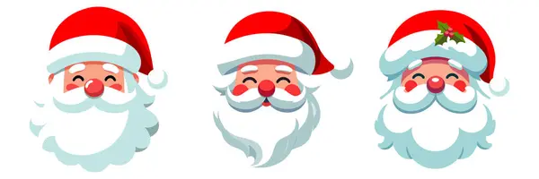 Noel Baba 'nın yüzü. Çizgi film şirin Noel Baba.