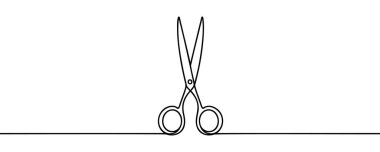 Makas, sürekli tek bir çizgi çiziyor.