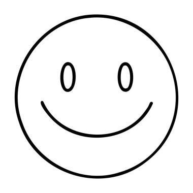 Gülümse emoji yüz çizgisi.