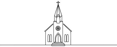 kilise çizgisi vektörü.