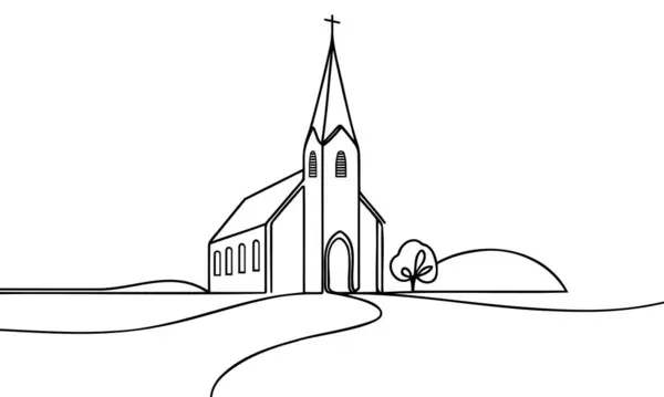 kilise çizgisi vektörü.