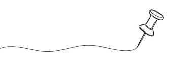Raptiye, raptiye, okul malzemeleri, sürekli çizim. Okula geri dön. Sürekli bir çizim yap. Vektör minimalist resimleme