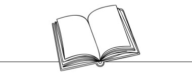 Kitap açılış sayfası sürekli eğitim konsepti illüstrasyonu çiziyor.