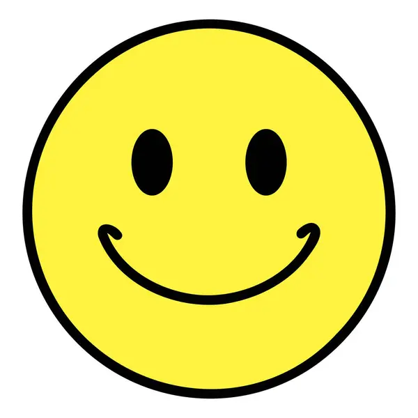 Beyaz arkaplanda yüksek kalite ifade vektör illüstrasyonu. Emoji gülümsüyor. Sarı yüz, gözlerle gülümsüyor. emoji yazdır.