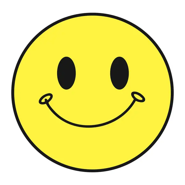 Beyaz arkaplanda yüksek kalite ifade vektör illüstrasyonu. Emoji gülümsüyor. Sarı yüz, gözlerle gülümsüyor. emoji yazdır.