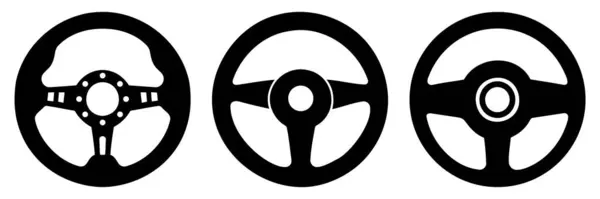 Beyaz bir arka planda direksiyon simidi. Otomotiv Kullanımı için Farklı Tasarımlar Gösterme Biçimleri.