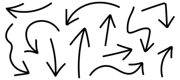 набор иконок со стрелкой - редактируемый штрих.