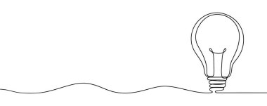 Tek satır devam eden sanat fikri ampulü. Yaratıcı çözüm takım çalışması lambası konsepti minimal çizgi sanat tasarımı, hafif taslak çizim çizim çizim çizim çizimi çizim çizimi çizimi çizimi.