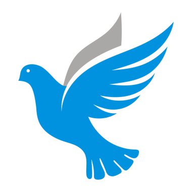 modern güvercin veya güvercin logo vektör çizimi.