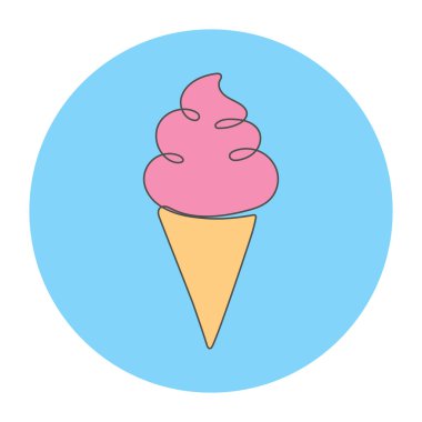 Dondurma simgesi Logo Tasarımı Siluet Vektör İllüstrasyonu