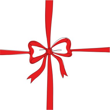 Paketleme yayı şeklinde hediye kutusu, kırmızı ambalaj kurdelesi ile bağlanmış Düzenlenebilir vuruş.