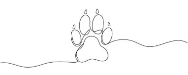 Kedi ya da köpek pençesi ikonu. Pençe simgesi. Köpek, kedi pençesi ikonu. Hayvanat bahçesi, veteriner logosu. Pençe izi vektör sembolü. Vektör çizimi. Eps dosyası 157.