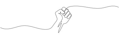 Devamlı çizgili el sıkmalı yumruk. Yumruğunu yukarı doğru sıkarak bir çizgi çiz. Düzenlenebilir vuruş.