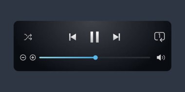 En aza indirgenen video oynatıcı çubuğu veya ses oynatıcı kontrol paneli