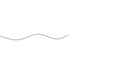 Arrow imlecinin sürekli bir çizgi çizimi, tek çizgi kontur hareketi. Çevrimiçi iş konsepti, minimal video-.4k kendi kendine çizim filmi