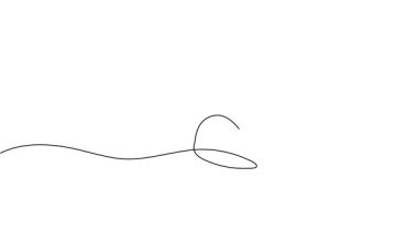 Sürekli çizilen çizgi, şef şapkası ya da restoran şapkası gibi. Tam boy bir çizgi animasyonu. 4K