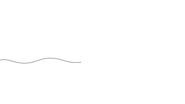 Güneşin doğuşu aralıksız bir çizgi çiziyor, Güneş sürekli bir çizgi çiziyor. Yaz güneşi sınır işareti. Video canlandırması