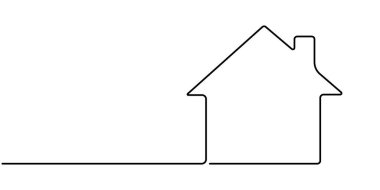 Devamlı ince çizgi ev vektör çizimi. Lüks bir evin minimalist bir ev ikonundaki tek bir çizgi çizimi. Ev mimarisi minimalizm kavramını izole etti. Düzenlenebilir vuruş.