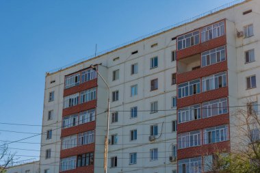 Şehirdeki eski bina. Yüksek kalite fotoğraf.