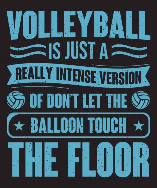 Voleybol, grunge efektli çok yoğun bir plaj tişörtü tasarımı.