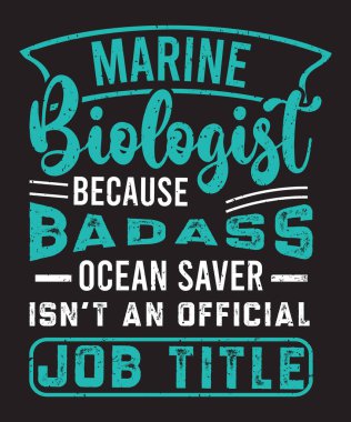 Grunge etkisi olan deniz biyoloğu tipografi tasarımı