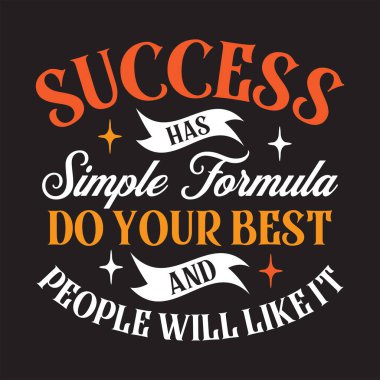 Başarının basit bir formülü vardır. Motivasyonel tipografi.