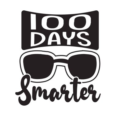 100 gün daha zeki. Okulun El Çizimi Tipografi Tasarımı 'nın Şirin Yüzüncü Günü