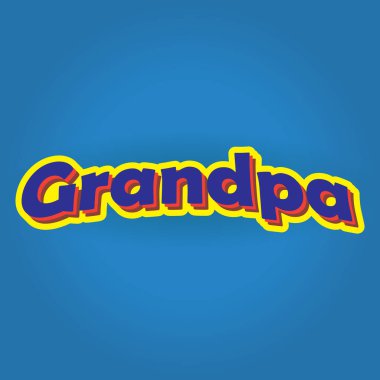 Büyükbaba tipografi tasarım grafik efekti