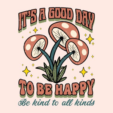 Klasik mantar tipografi tasarımı. İyi günler.