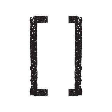 El çizimi parantez çizimi, grunge biçimi