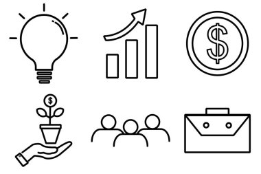 İş Çözüm Simgeleri. özet simgeleri