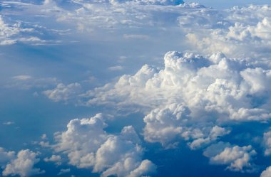 gökyüzü ve bulutlar havadan görünümü