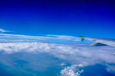 gökyüzü ve bulutlar havadan görünümü